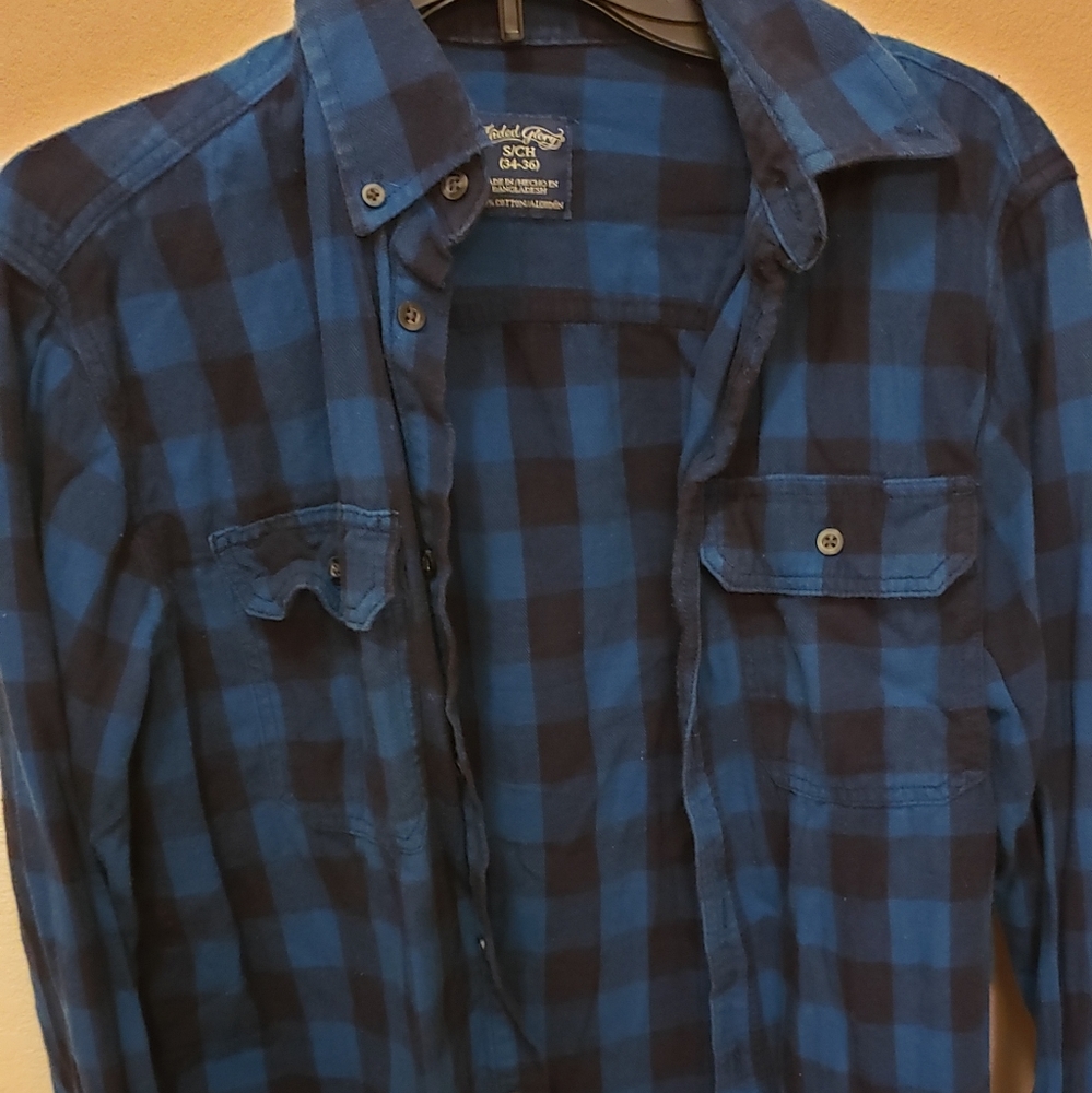 Men's heavy material plaid